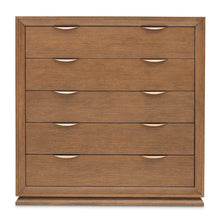 Portrait 5-Drawer Chest with LED Lights - Sienna Brown