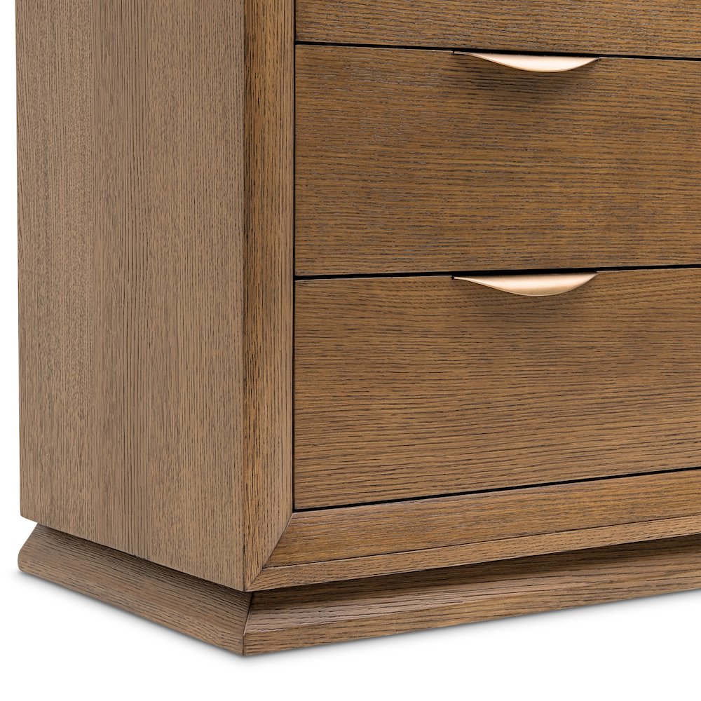 Portrait 5-Drawer Chest with LED Lights - Sienna Brown