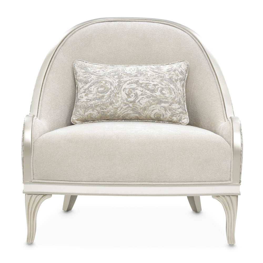 La Marisia Chenille Accent Chair - Tranquil/Light Champagne