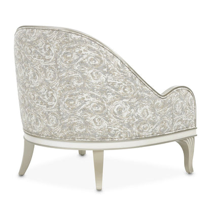La Marisia Chenille Accent Chair - Tranquil/Light Champagne