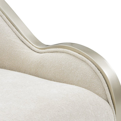 La Marisia Chenille Accent Chair - Tranquil/Light Champagne