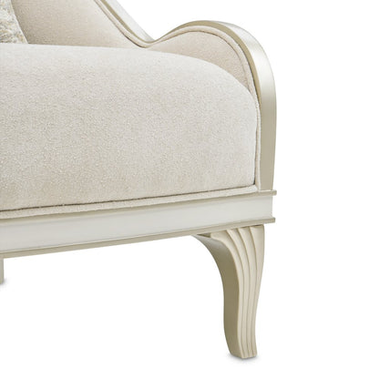 La Marisia Chenille Accent Chair - Tranquil/Light Champagne
