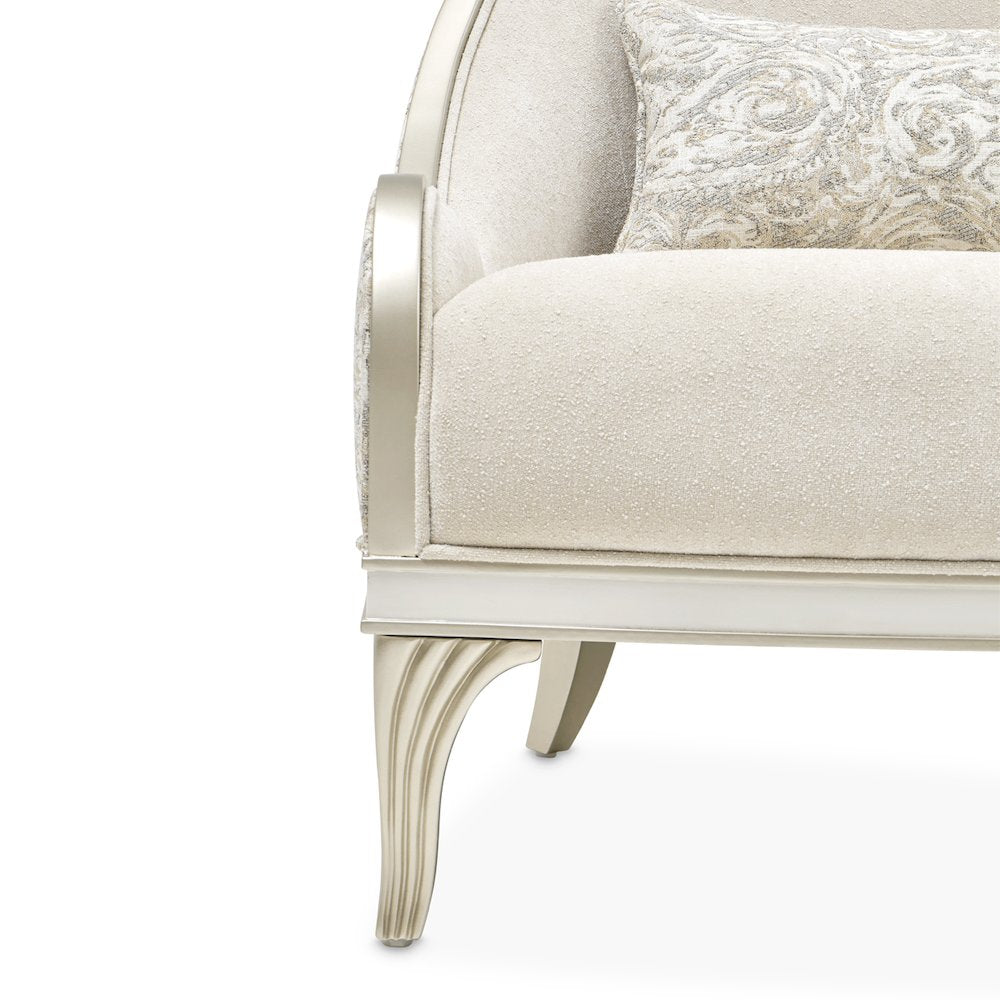 La Marisia Chenille Accent Chair - Tranquil/Light Champagne