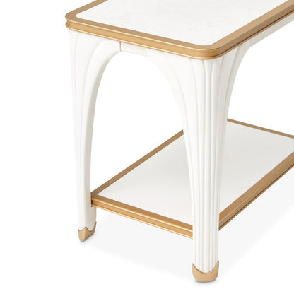 La Terrazza End Table - Creamy Pearl