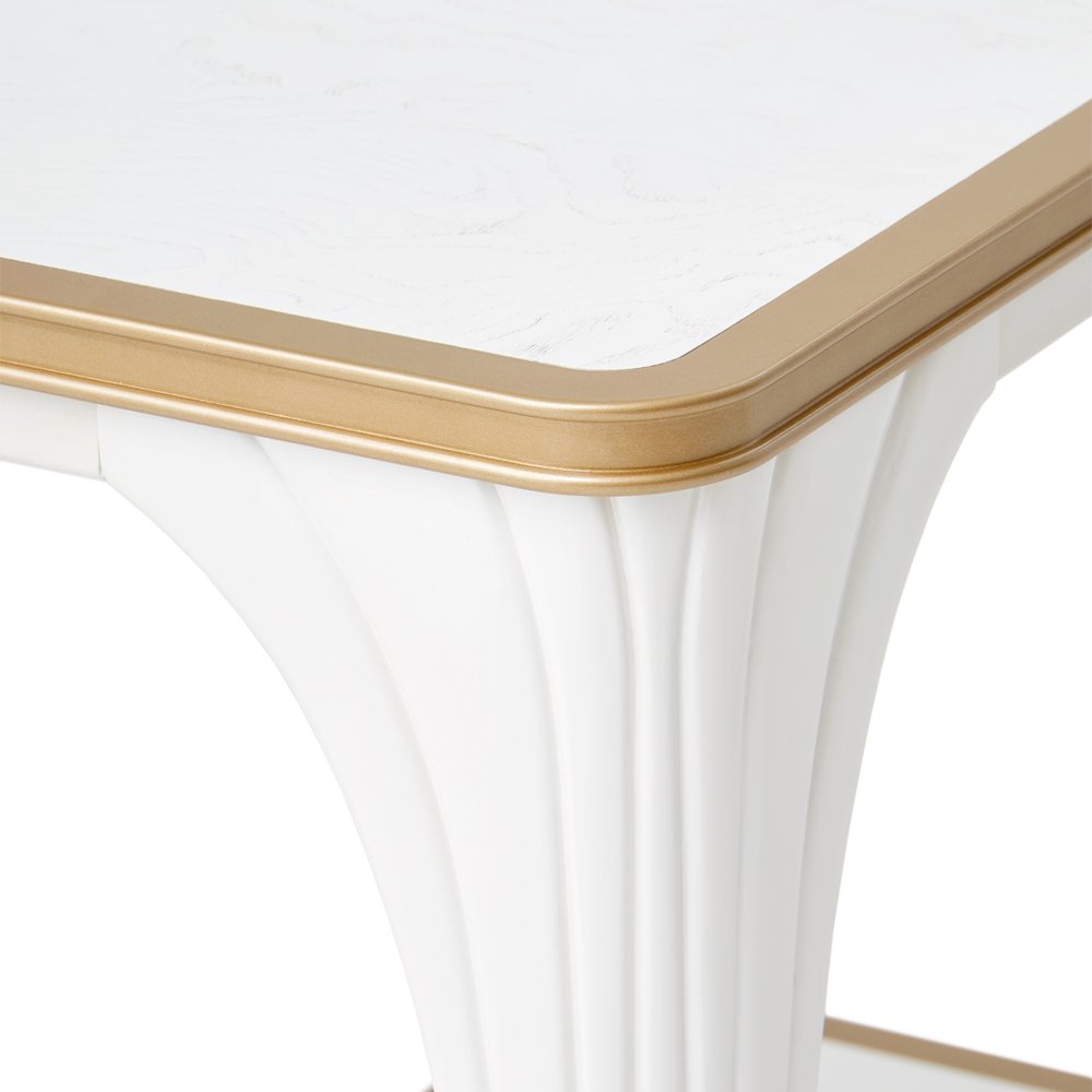 La Terrazza End Table - Creamy Pearl