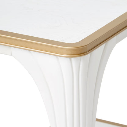 La Terrazza End Table - Creamy Pearl