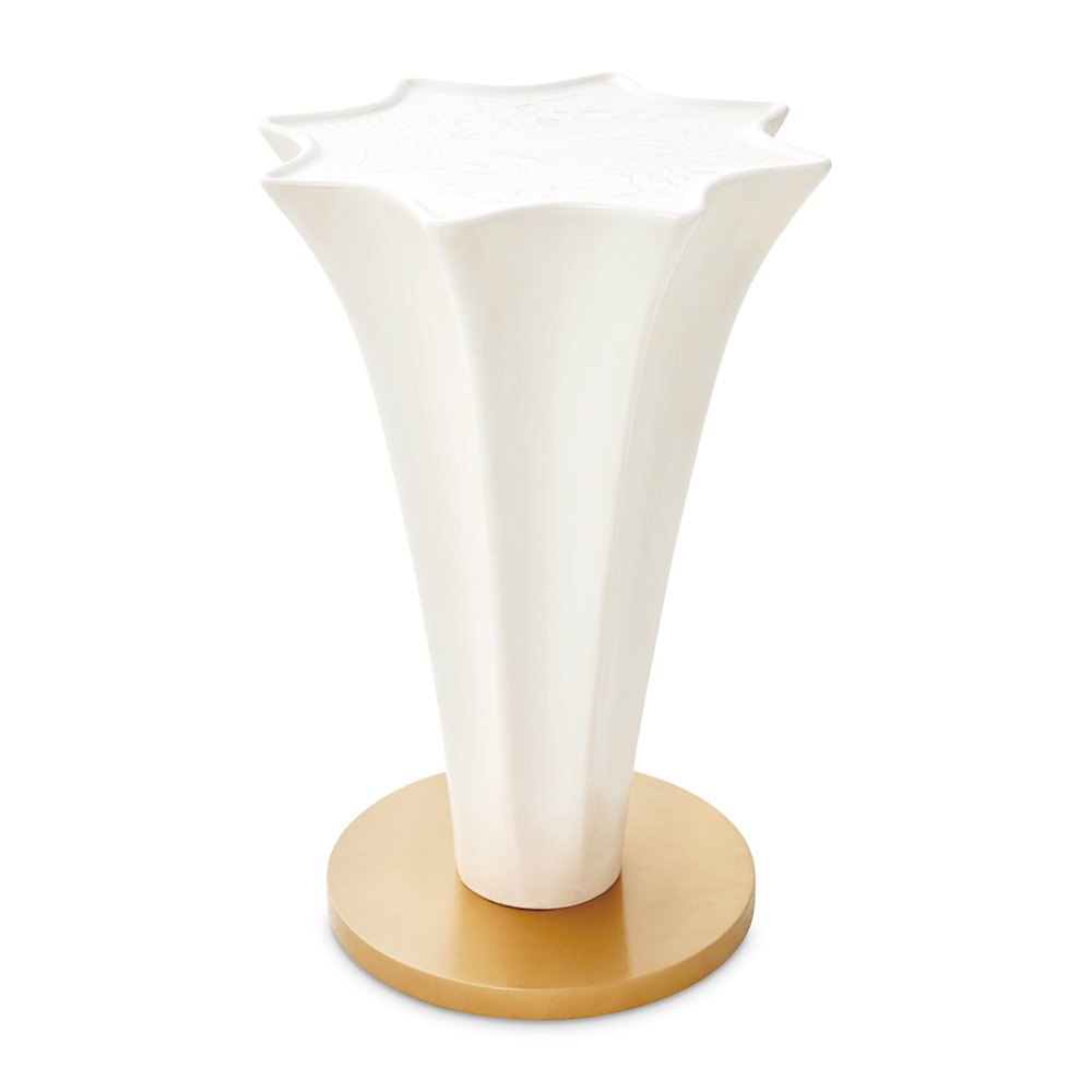 La Terrazza Chairside Table - Creamy Pearl
