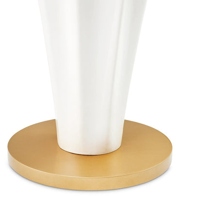 La Terrazza Chairside Table - Creamy Pearl
