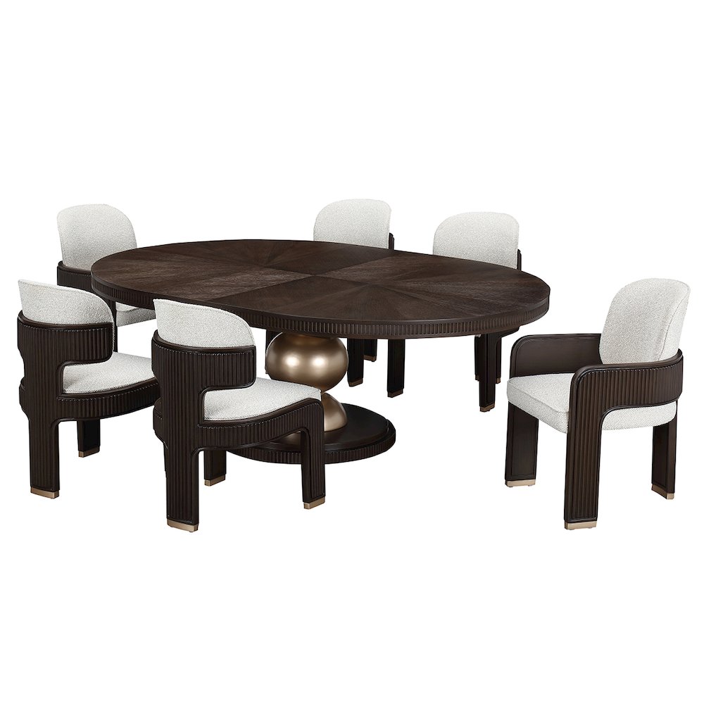 West Kensington Oval Dining Table - Medium Espresso
