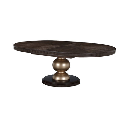 West Kensington Oval Dining Table - Medium Espresso