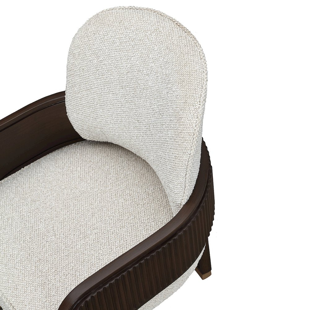West Kensington Dining Arm Chair - Buff/Medium Espresso