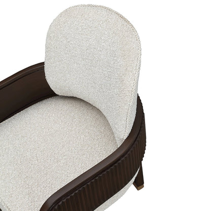 West Kensington Dining Arm Chair - Buff/Medium Espresso