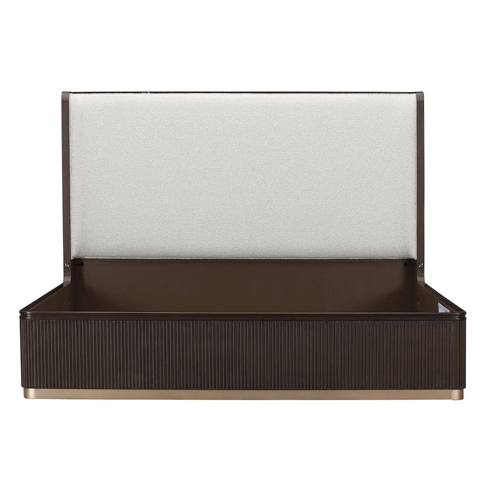 West Kensington Queen Bed - Buff/Medium Espresso