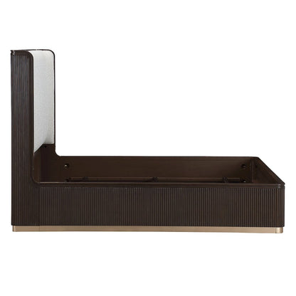 West Kensington Queen Bed - Buff/Medium Espresso