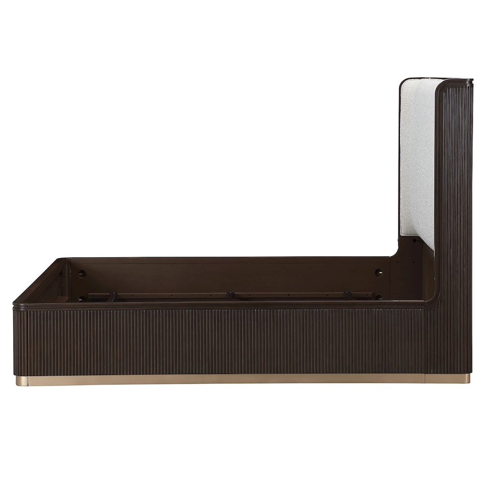 West Kensington Queen Bed - Buff/Medium Espresso