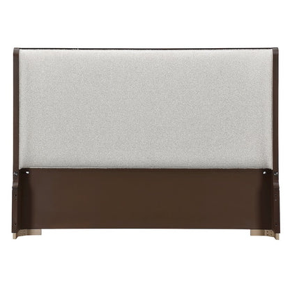 West Kensington Queen Bed - Buff/Medium Espresso