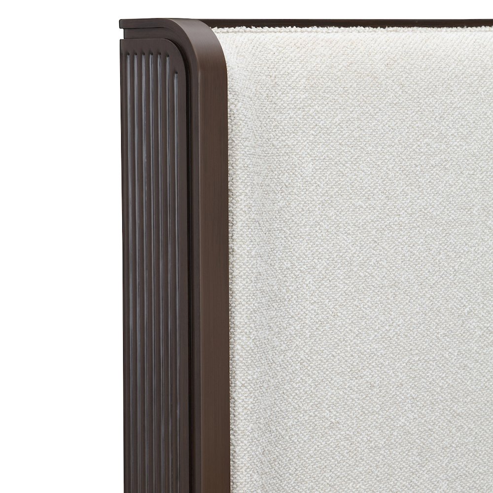 West Kensington Queen Bed - Buff/Medium Espresso