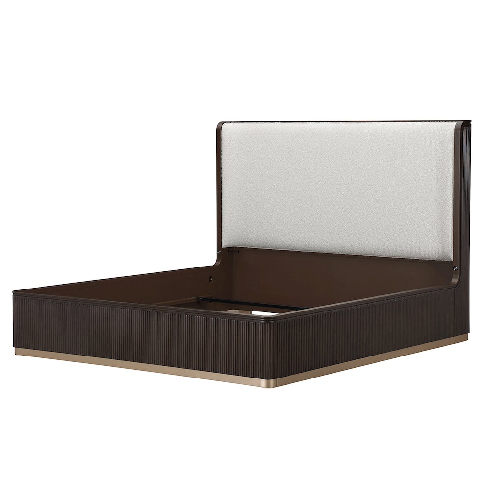 West Kensington Cal. King Bed - Buff/Medium Espresso