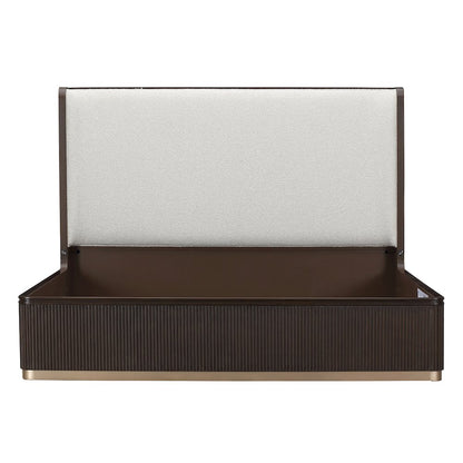 West Kensington Cal. King Bed - Buff/Medium Espresso