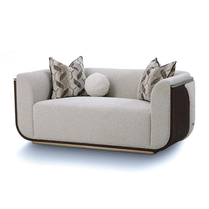 West Kensington Loveseat - Buff/Medium Espresso