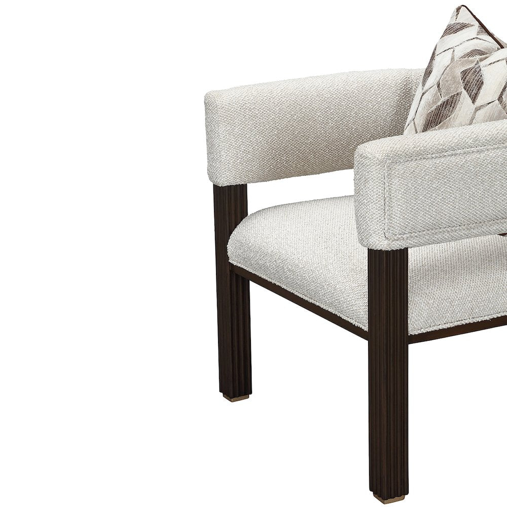 West Kensington Accent Chair - Buff/Medium Espresso