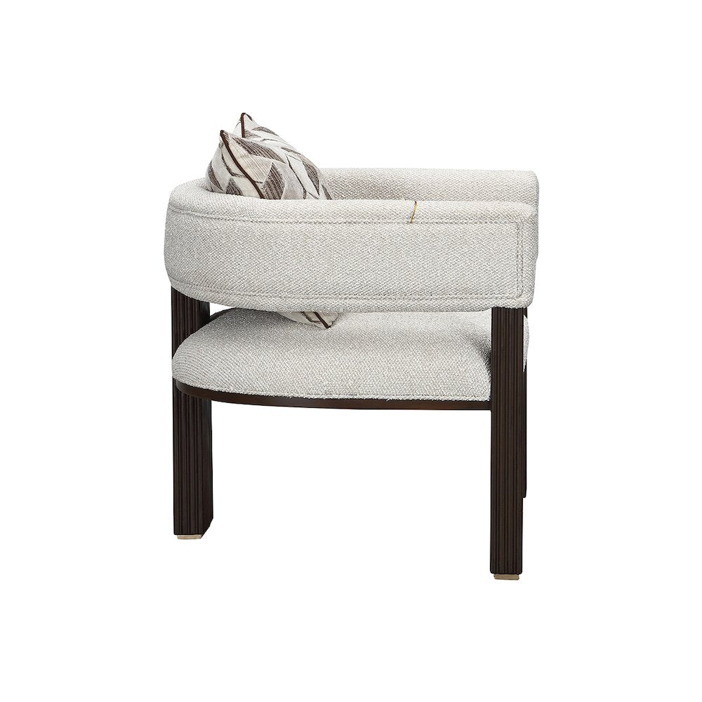 West Kensington Accent Chair - Buff/Medium Espresso