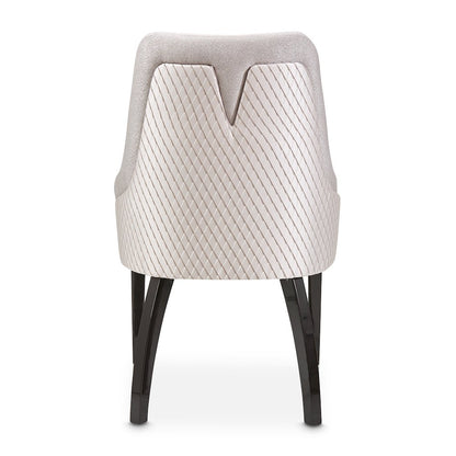 Carmela Dining Arm Chair - Glossy Charcoal Sand Set of 2