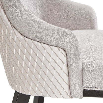 Carmela Dining Arm Chair - Glossy Charcoal Sand Set of 2