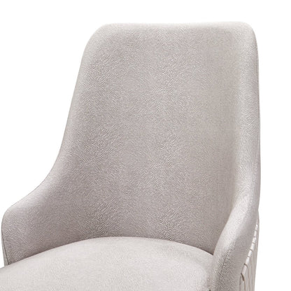Carmela Dining Arm Chair - Glossy Charcoal Sand Set of 2