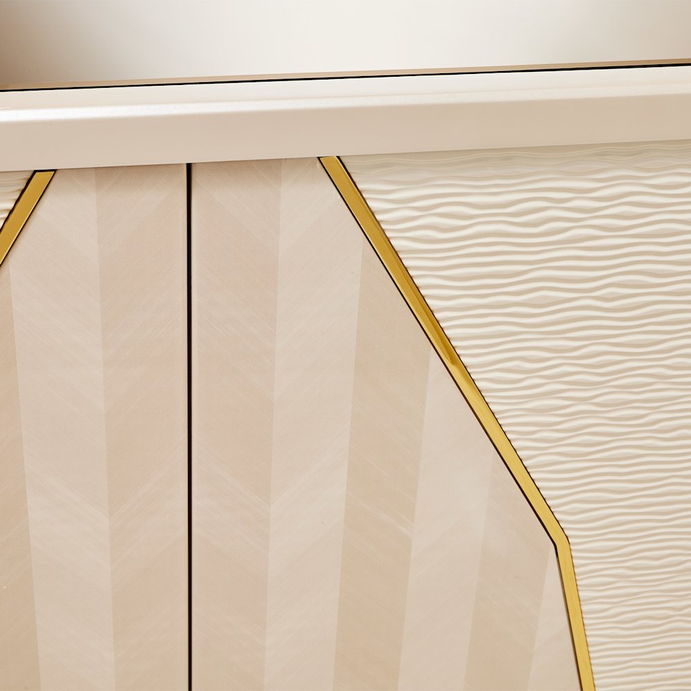 Carmela Console Table - Shimmer Ivory