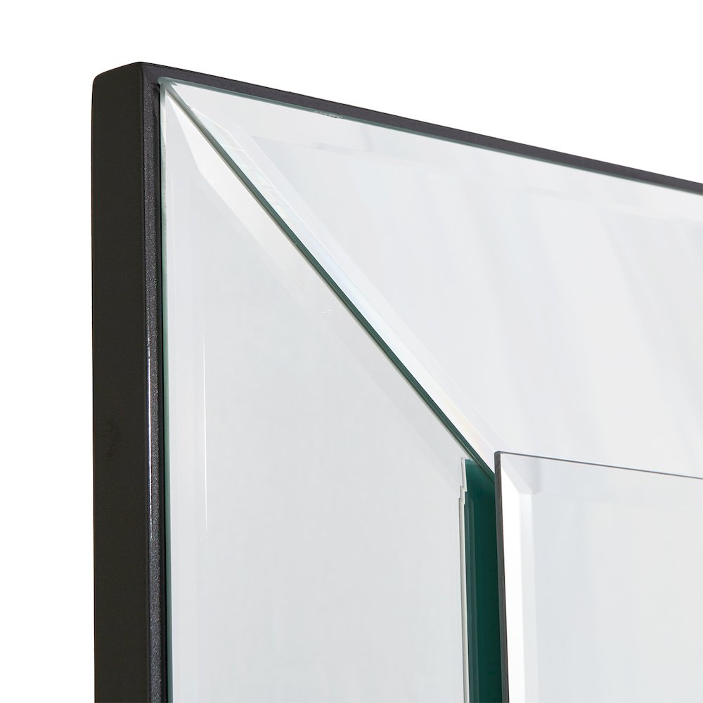 Carmela Wall Mirror - Glossy Charcoal Sand