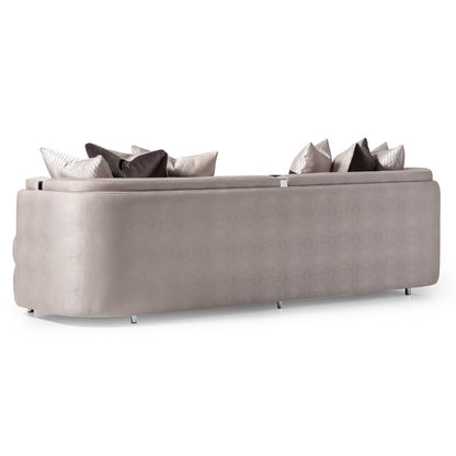 Carmela Mansion Sofa - Zinc/Silver