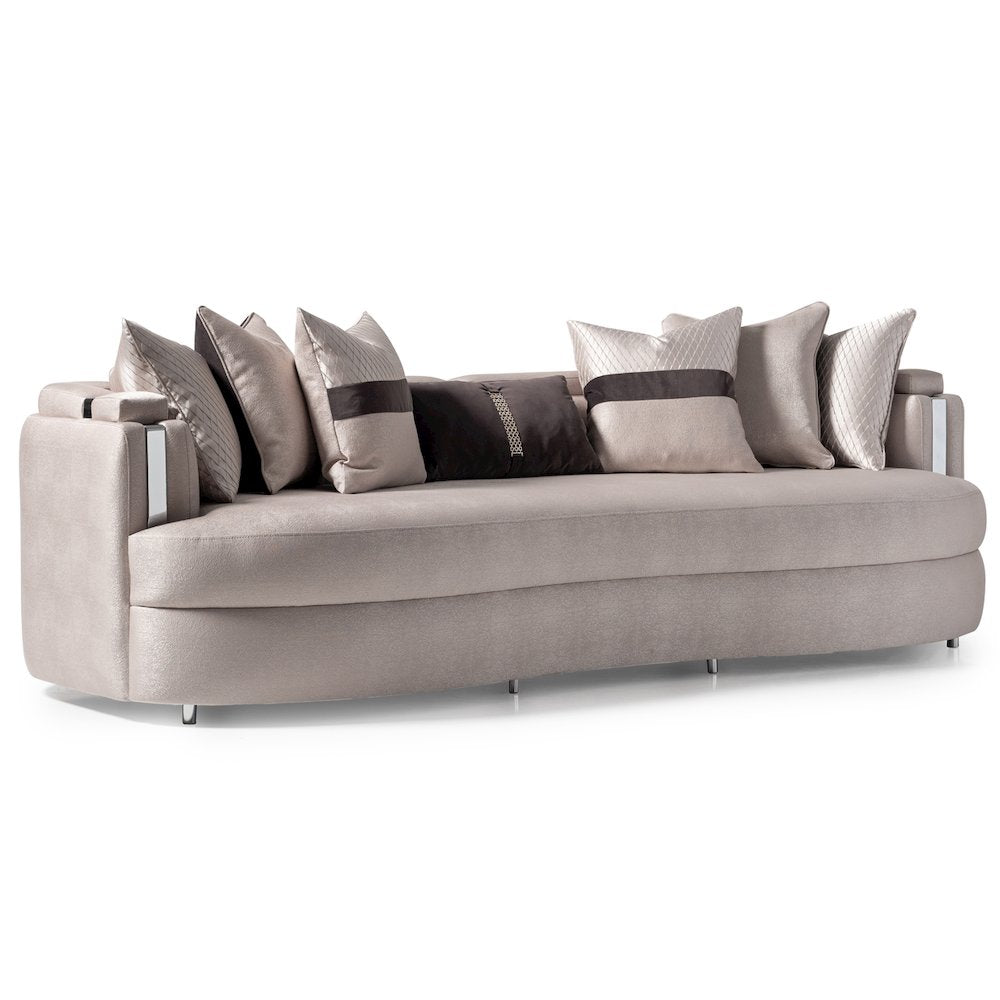 Carmela Mansion Sofa - Zinc/Silver