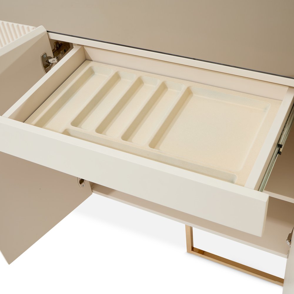 Lisbon Console Table - Silken Matte Cream