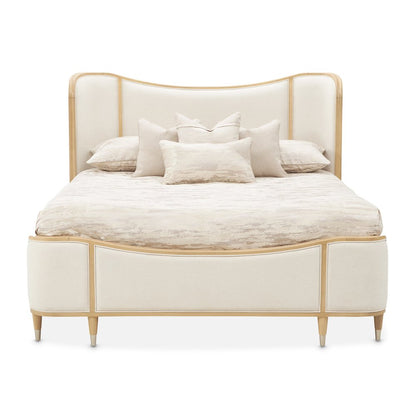 Camellia Field King Upholstered Bed - Caramel