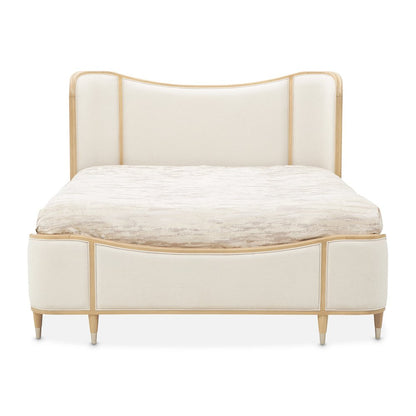 Camellia Field King Upholstered Bed - Caramel