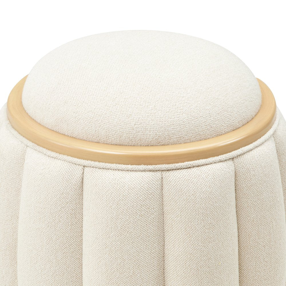 Camellia Field Round Bench - Caramel