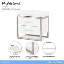 Marquee Nightstand - Cloud White
