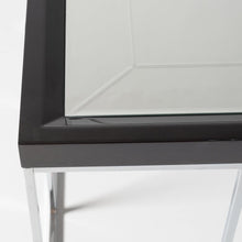 Carmela End Table - Glossy Charcoal Sand