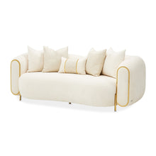 Sassani Loveseat - Crepe/Gold