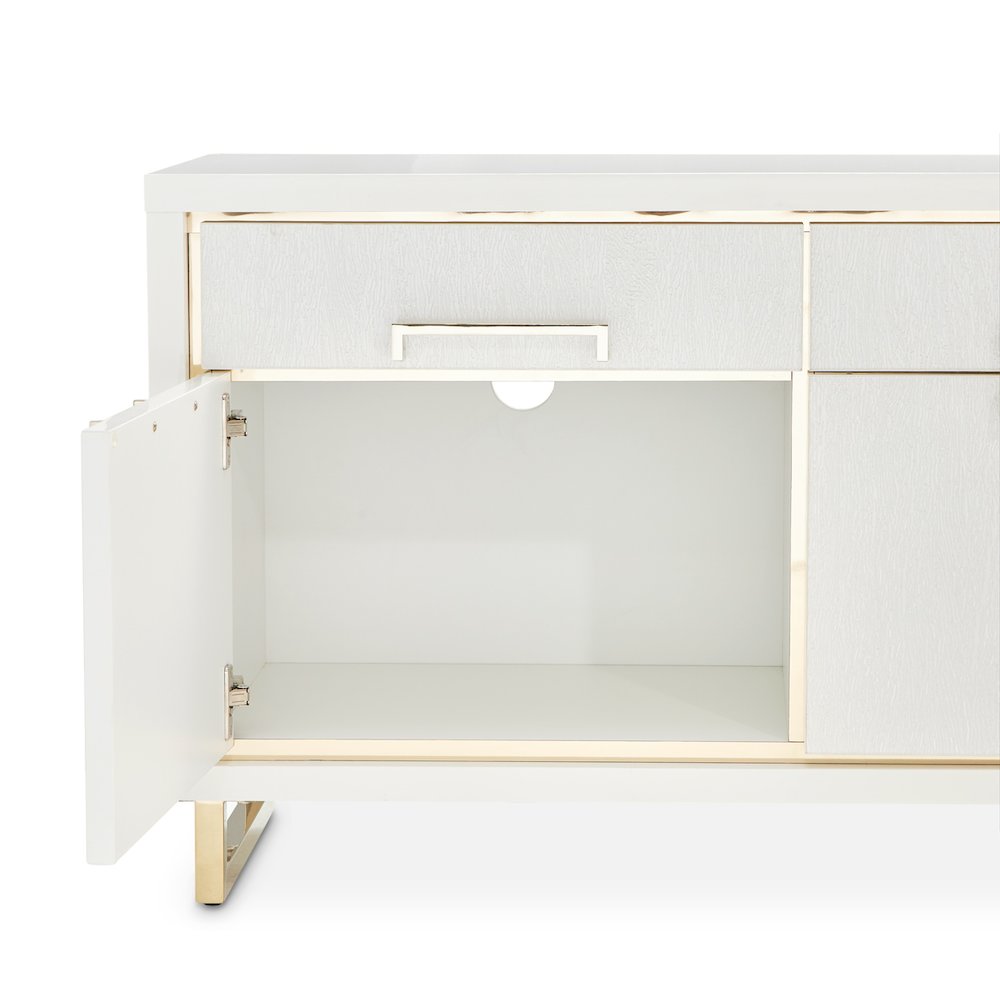 Palm Gate Media Cabinet - Cloud White