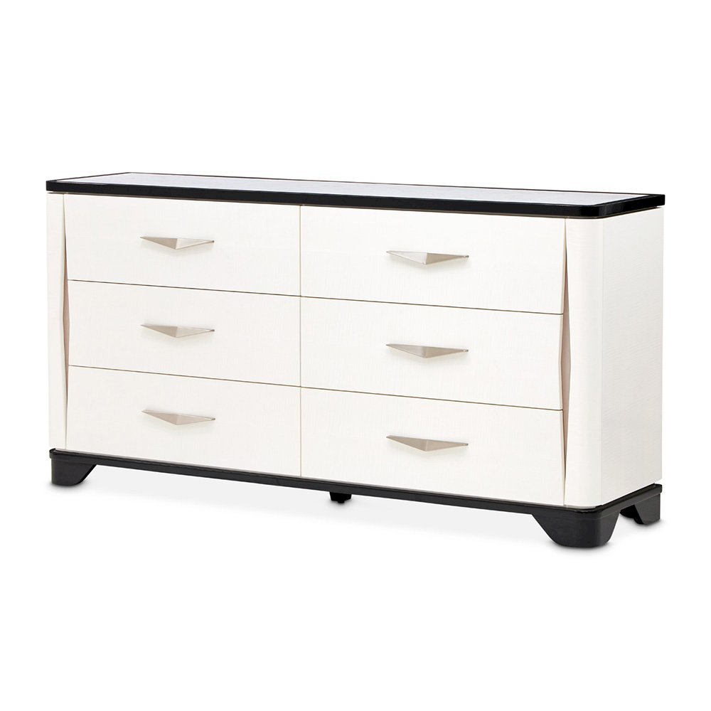 Tuxedo Dresser & Mirror - Piano Keyboard