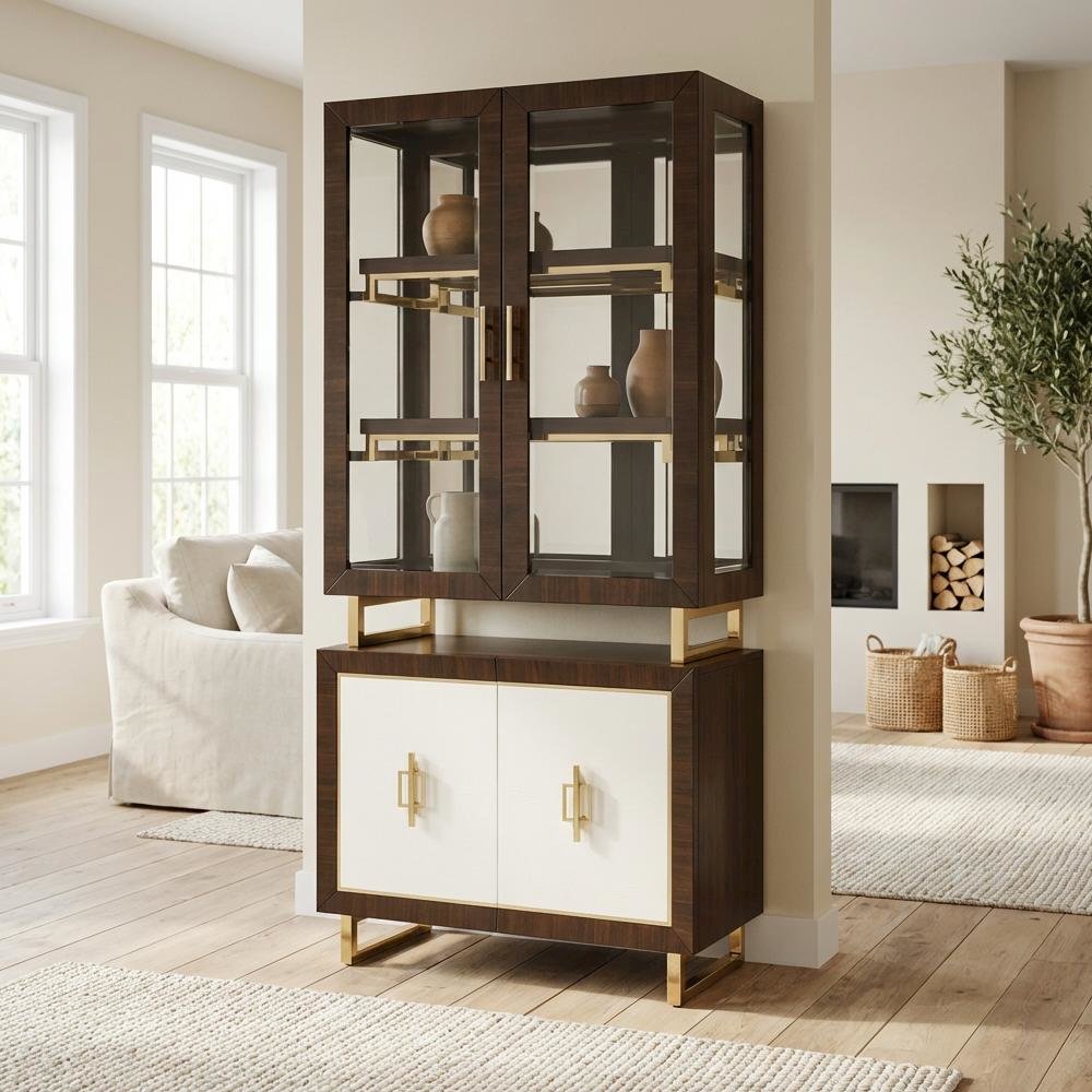 Belmont Place Display Cabinet - Espresso
