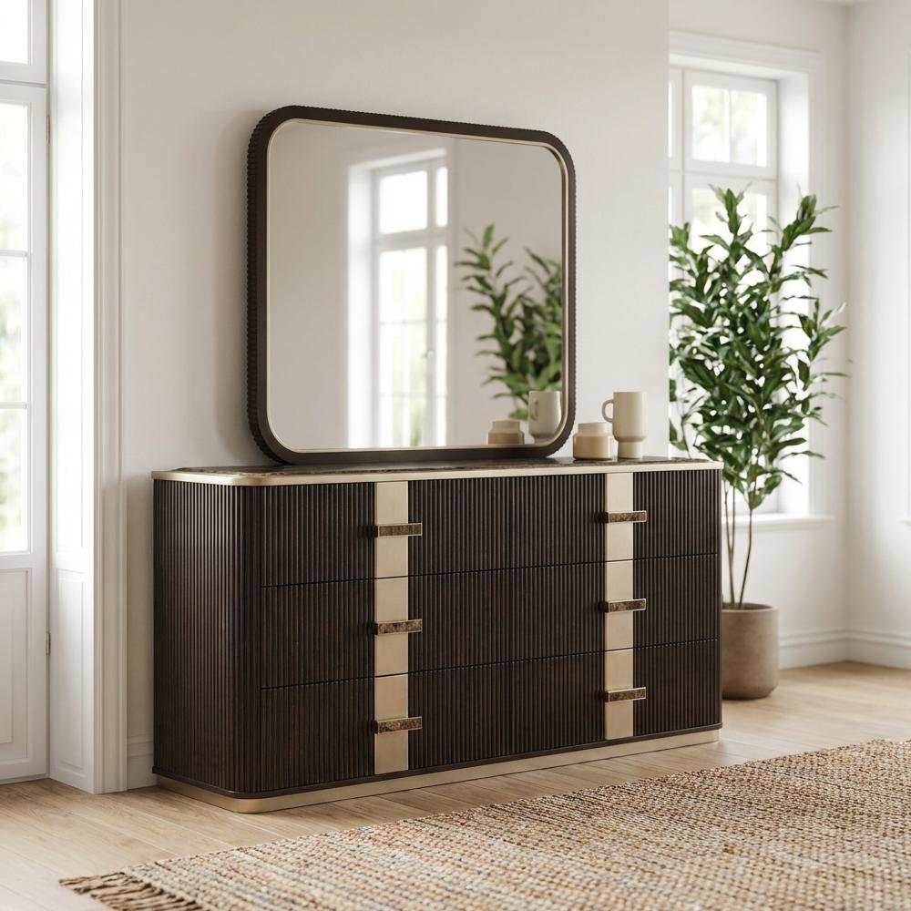 West Kensington Dresser with Mirror - Medium Espresso