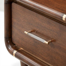Nightstand with Wooden Poplar Construction for Bedroom Storage