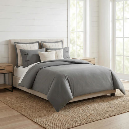 Fusion 8-Piece King Duvet Set - Gray