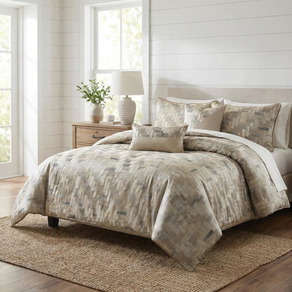 Astaire 5-Piece King Comforter Set - Patina