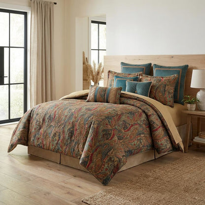 Seville 9-Piece Queen Comforter Set - Honey