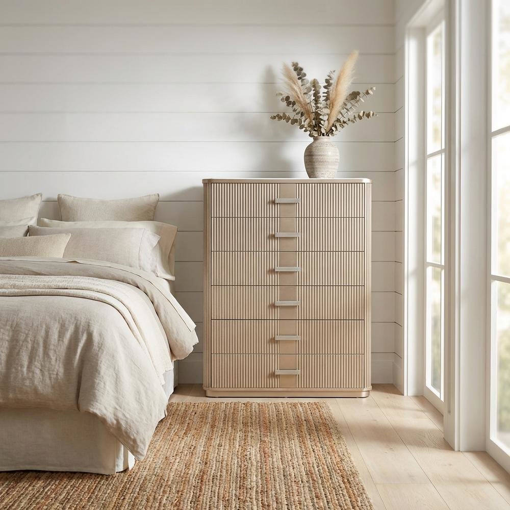 West Kensington Highboy Chest - Sea Salt Caramel