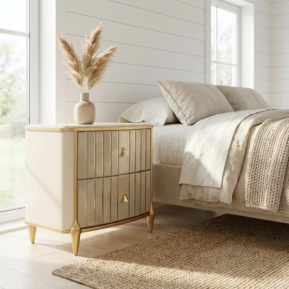 Scotts Square Nightstand - Light Champagne